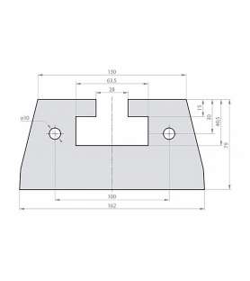 Rallonge de banc 610 mm pour tour à bois Holzprofi MC1420VF