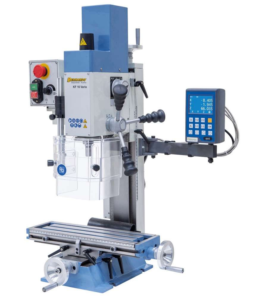 Perceuse fraiseuse métal Bernardo KF16 Vario avec affichage digital 3 axes DT40