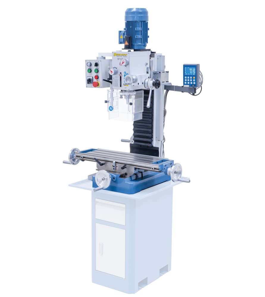 Perceuse fraiseuse métal Bernardo BF30G avec affichage digital 3 axes DT40 - 400V