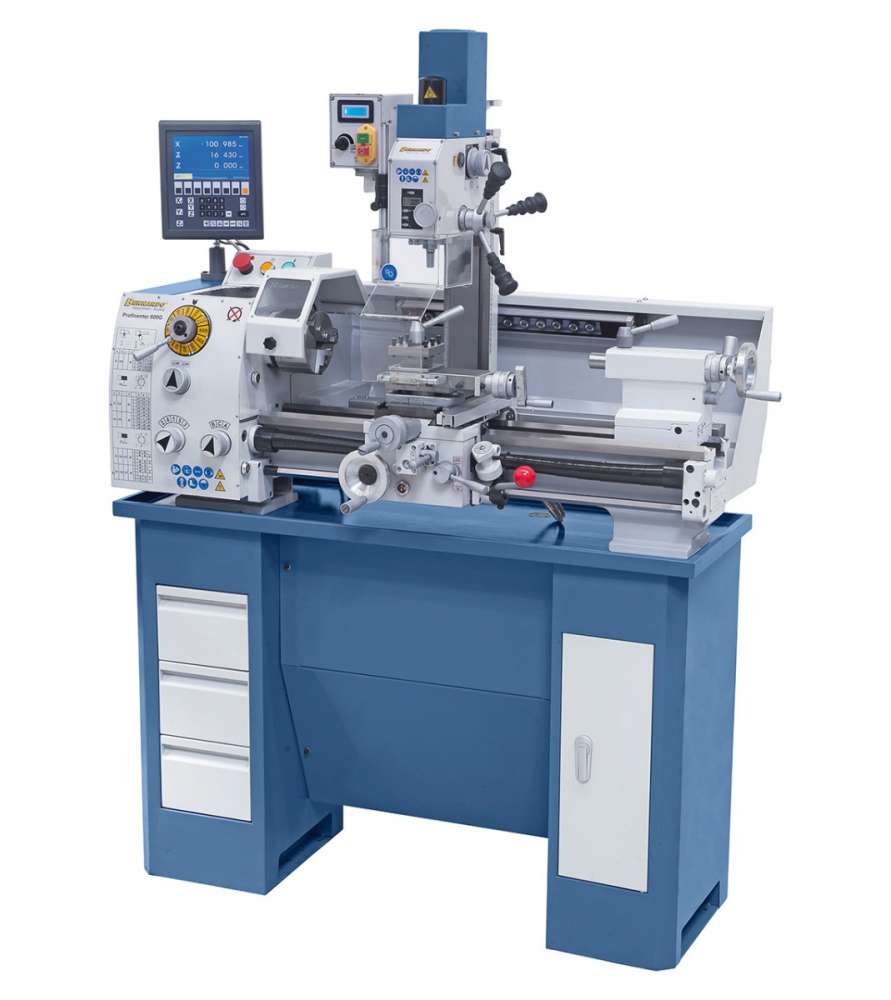 Torno y fresadora para metales Bernardo Proficenter 650 G con indicador digital 2 ejes ES-12 V - 400V
