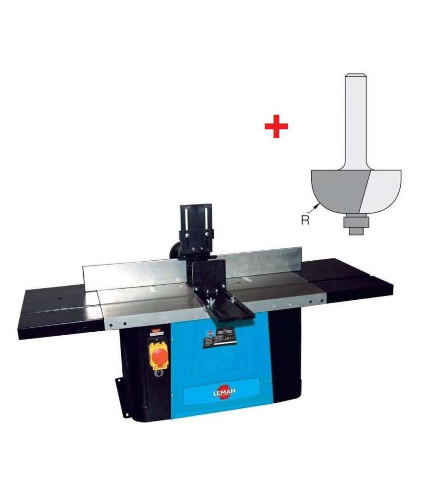 Défonceuse sur table Leman LOTDE040 + 1 fraise à moulurer offerte !