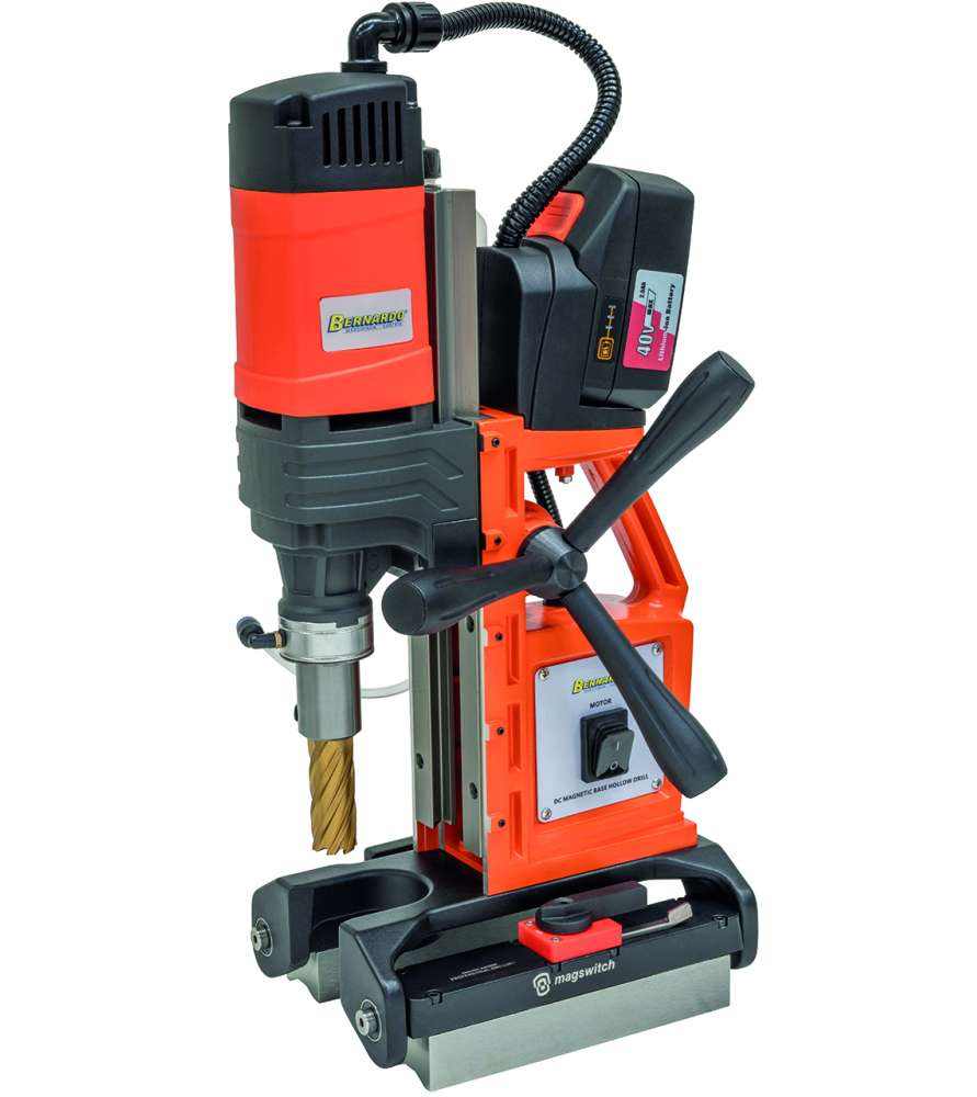 Magnet-Kernbohrmaschine Bernardo MD3550PA + 2 Akkus und Ladegerät