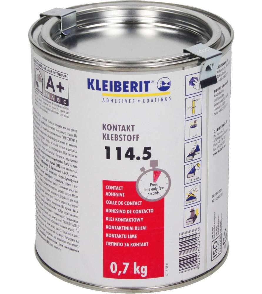 Colle de contact liquide universelle Kleiberit 114.5 - Bidon 700g