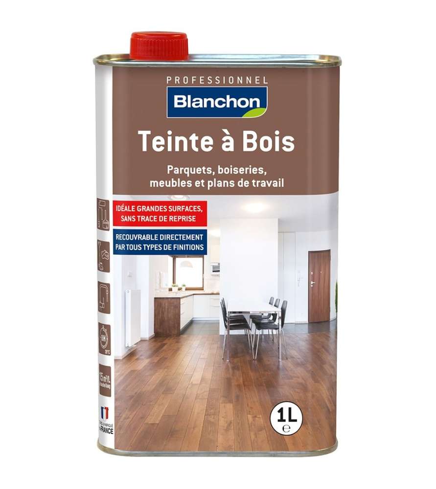 Blanchon Holzbeize für Parkett und Holzarbeiten 1L – Eiche Hell