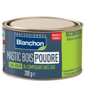 Blanchon Two-Component Wood Filler Powder 200g – Light Oak Wood Repair Filler