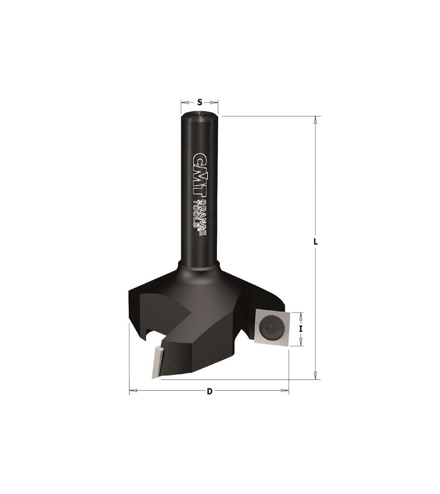 Fresa de planeado CMT 663.004.11 con plaquitas – Ø60 mm – Mango 12 mm