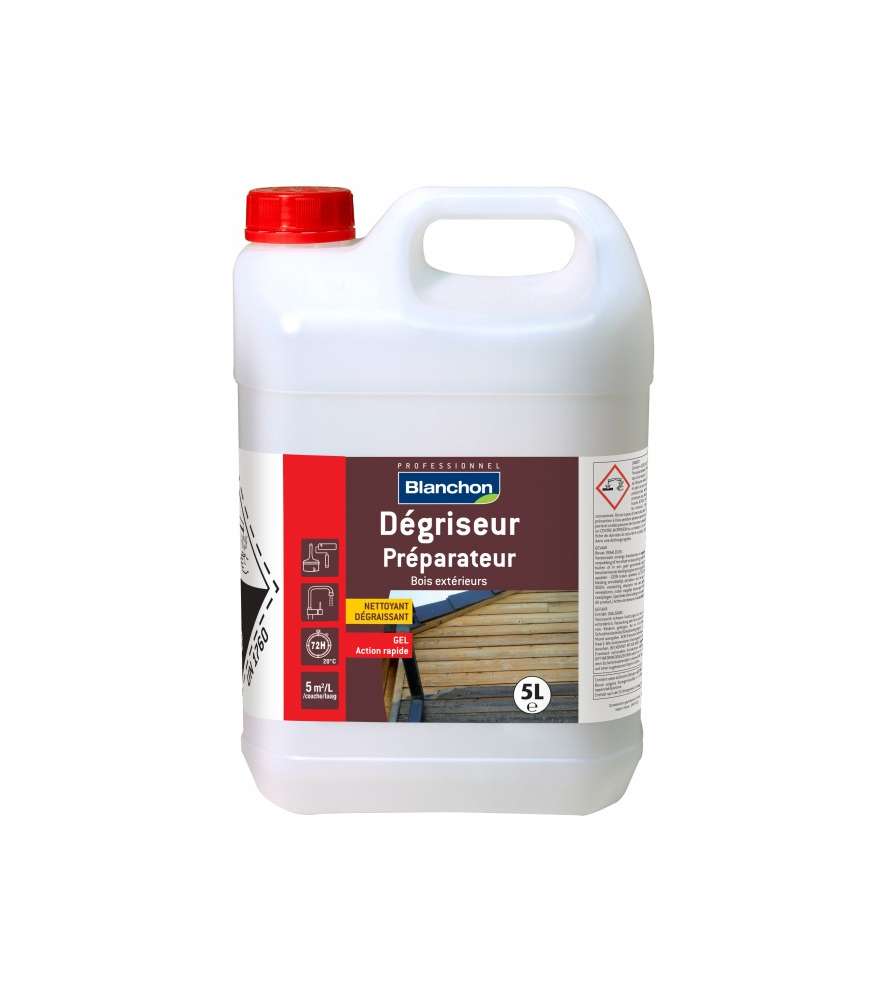 Ravvivante Sgrigente Legno Esterno Blanchon 5L – Pulizia e rinnovo del legno ingrigito