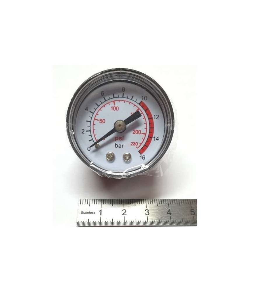 Manomètre 16 bars standard diamètre 40 mm