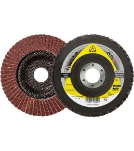 Disque à lamelles Klingspor SMT314 Extra Ø125 mm pour acier, métal et bois - Ref 322815 - Grain 40 - A l'unité