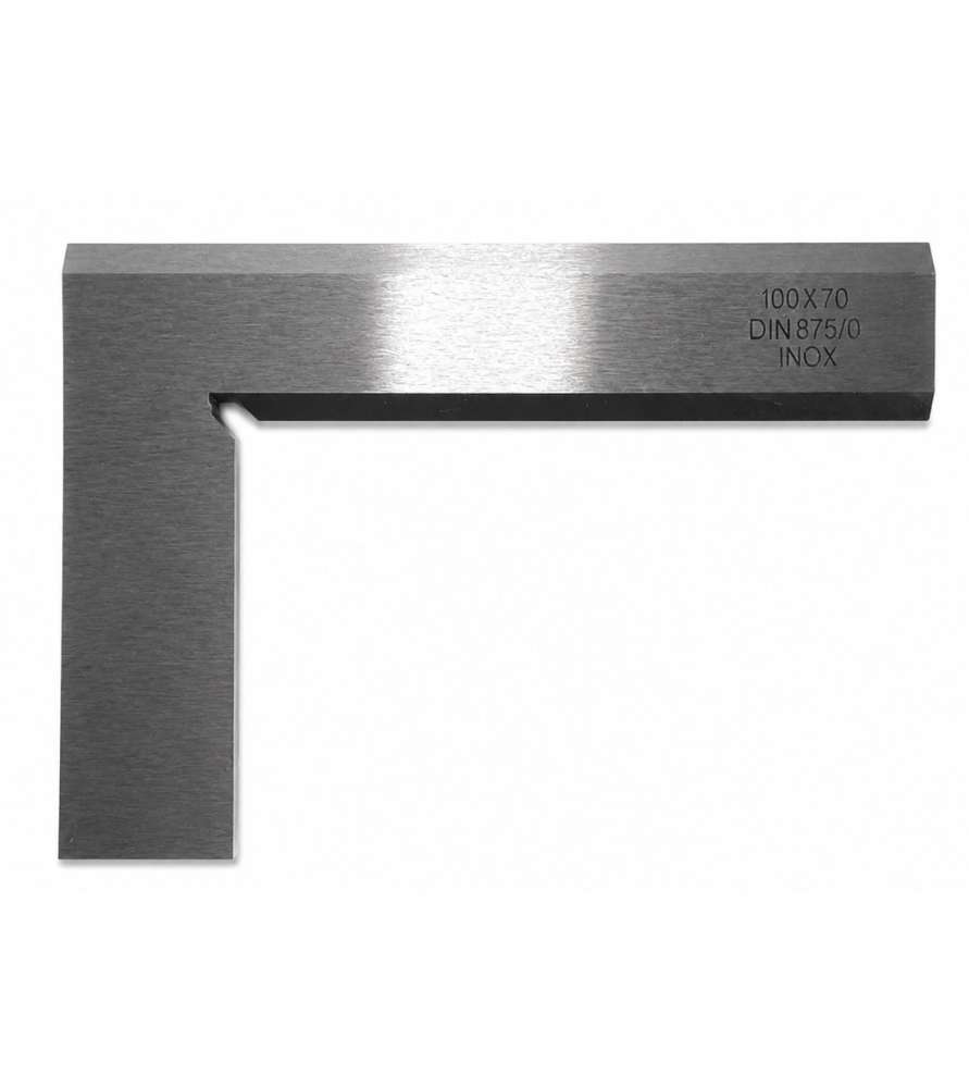 Escuadra de precisión Clase 0 biselada - 100 x 70 mm - Acero inoxidable