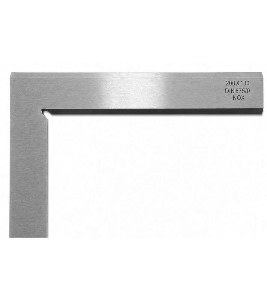 Class 0 Bevelled Engineer's Square - 200 x 130 mm - Stainless Steel