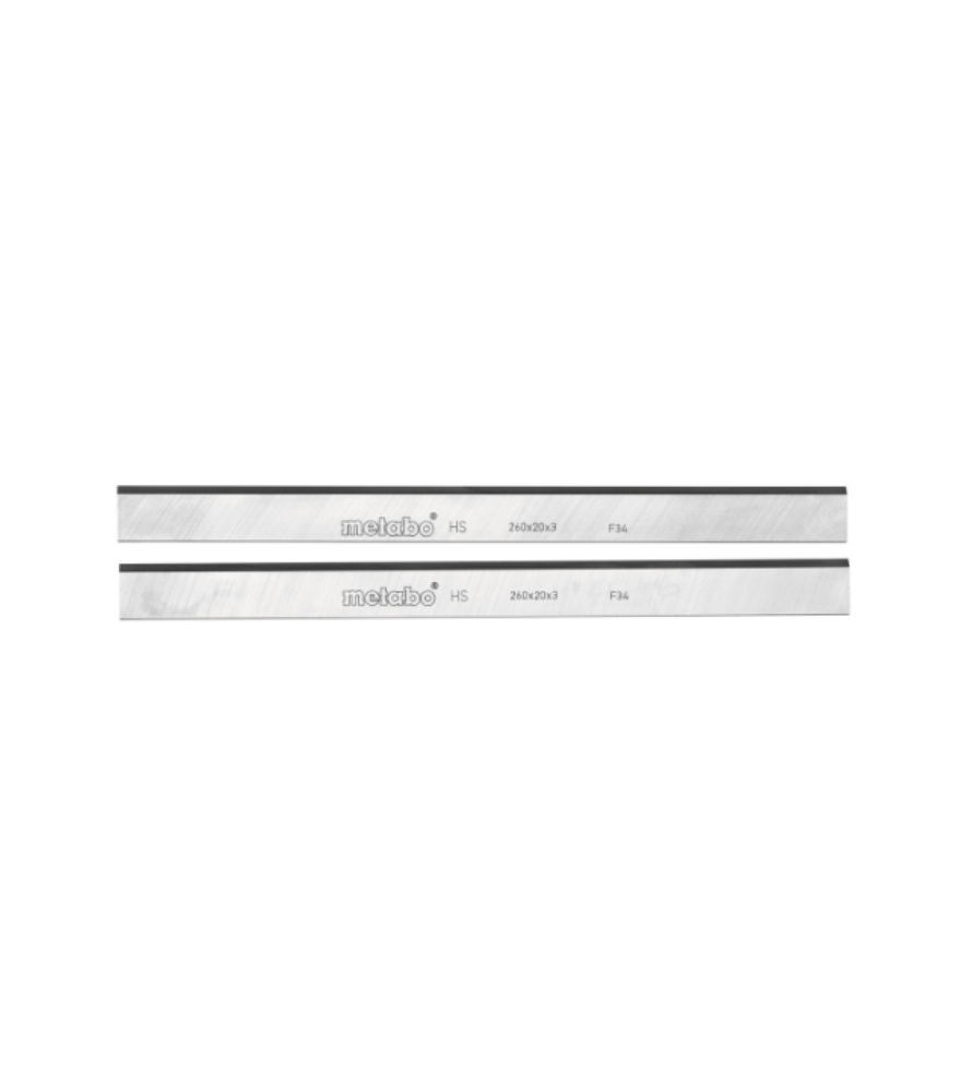 Set of 2 Resharpenable HSS Planer Blades for Metabo HC260 E and HC260 ES - Ref. 0911030721