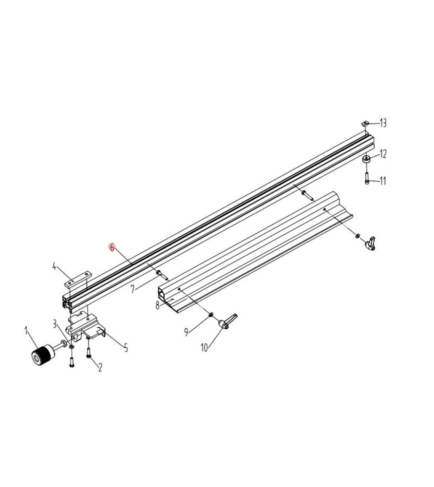 Guide parallèle complet pour scie circulaire des combinés Scheppach, Kity Bestcombi et Holzmann K5260L
