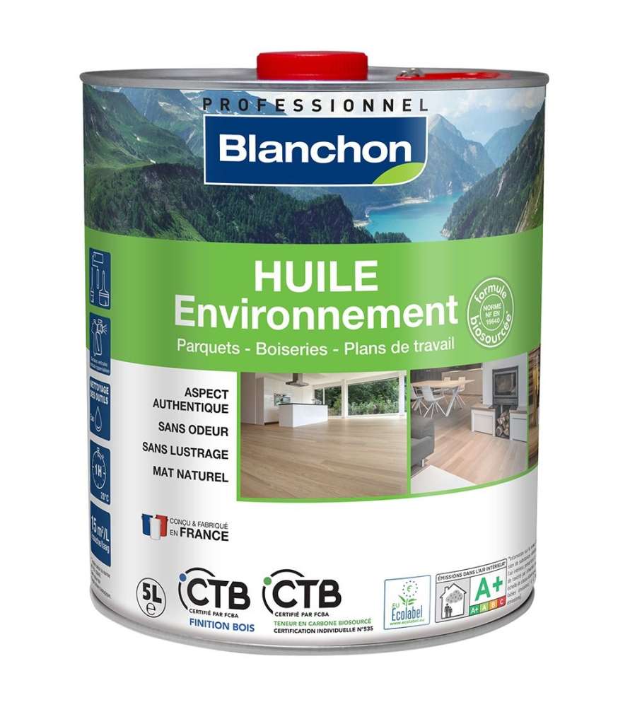 Blanchon Bio-Based Environment Oil – Natural Wood Finish – 5 Litres