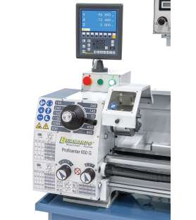 Tour à métaux et fraiseuse Bernardo Proficenter 650 G avec indicateur digital 2 axes ES-12 V - 400V
