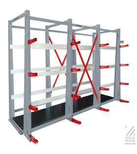 Système de rangement vertical Holzmann VELA3000 pour panneaux et planches