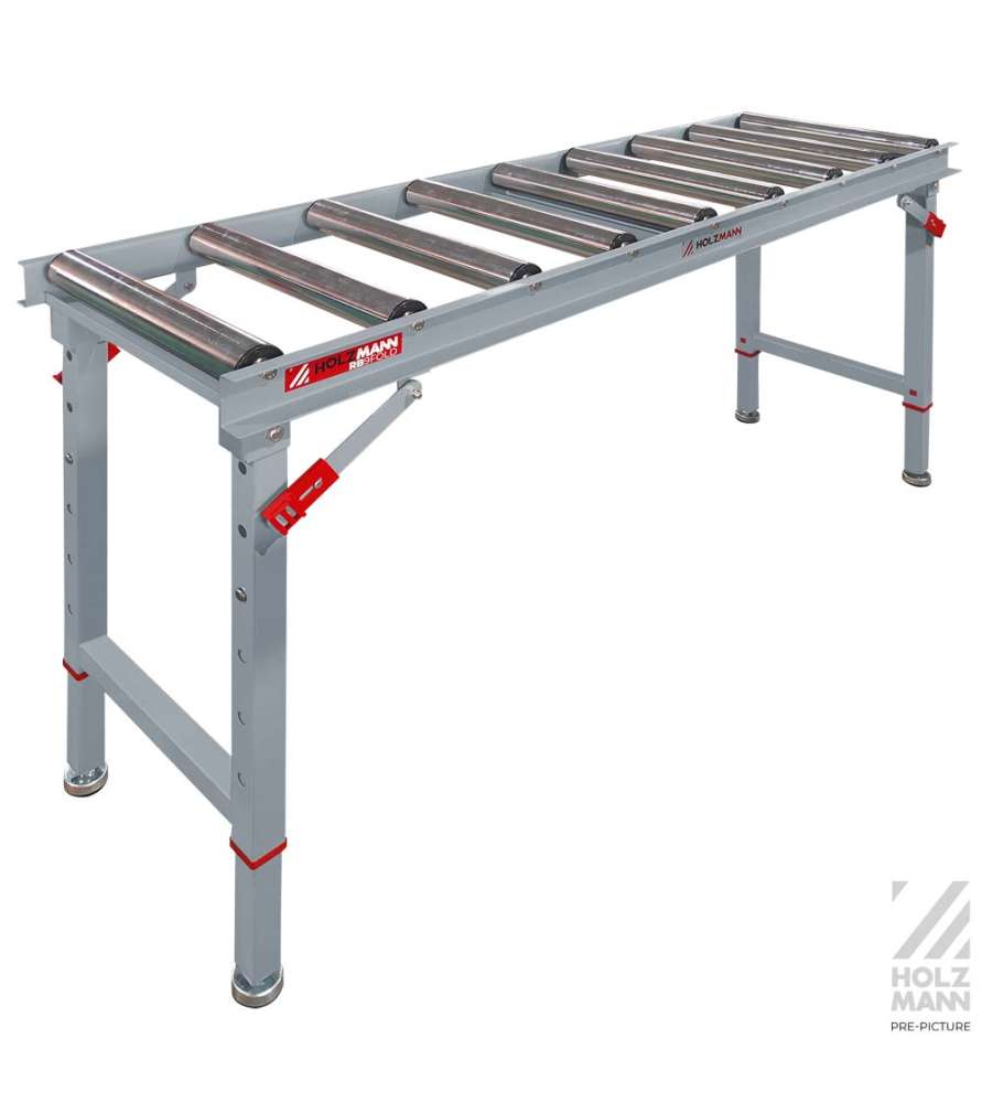 Transportador de rodillos plegable Holzmann RB9FOLD – 9 rodillos – 200 kg