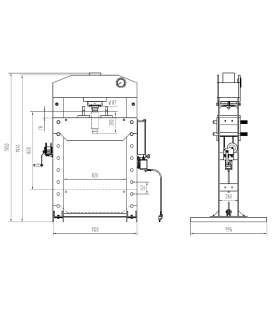 Pressa idraulica da officina Holzmann WP100ECO – 100 tonnellate