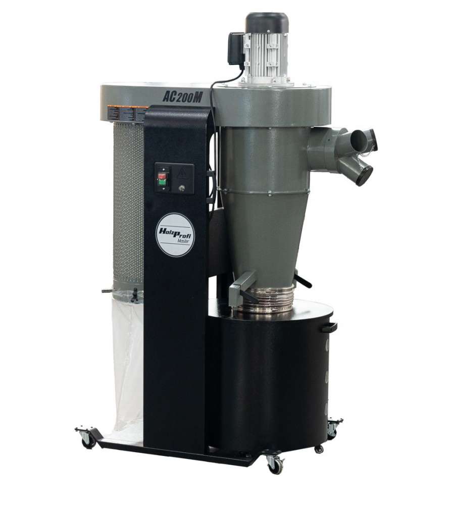 Zyklon-Absauganlage 175 Liter mit Doppelfiltration Holzprofi AC200M-MONO - 230V