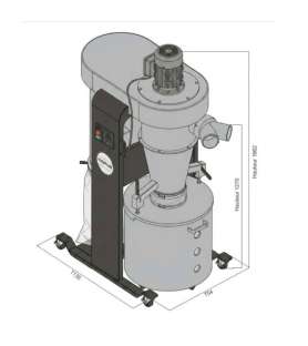 Aspirador de virutas ciclónico 175 litros con doble filtración Holzprofi AC200M-TRI - 400V