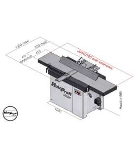 Cepilladora 410 mm Holzprofi DMA410M-MONO con eje helicoidal - 230V