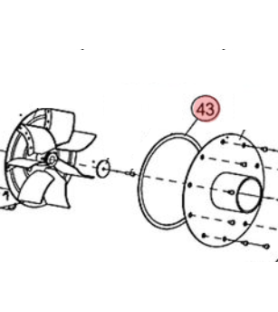 Junta de carcasa de turbina para aspirador de virutas – Pos. 43