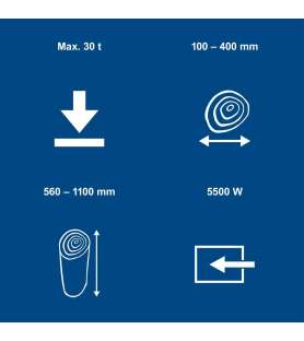 Spaccalegna verticale 30 tonnellate Scheppach HL3000GM - 400 V + presa di forza