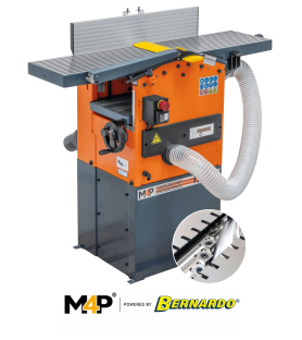 Pialla a filo e spessore M4P FS260S con albero elicoidale e aspirazione integrata - 230V