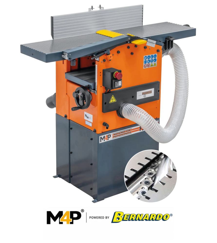 M4P FS260S Planer Thicknesser with Helical Cutterhead and Integrated Dust Extraction - 230V