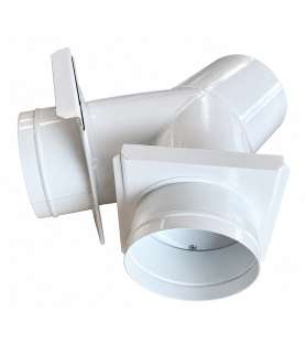 Culotte de bifurcation 120 mm avec tirette d’obturation + 2 sorties 120 mm (machine)
