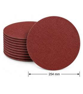 10 selbstklebende Schleifscheiben Ø254 mm für Holzmann BT1220TOP Band- und Tellerschleifer
