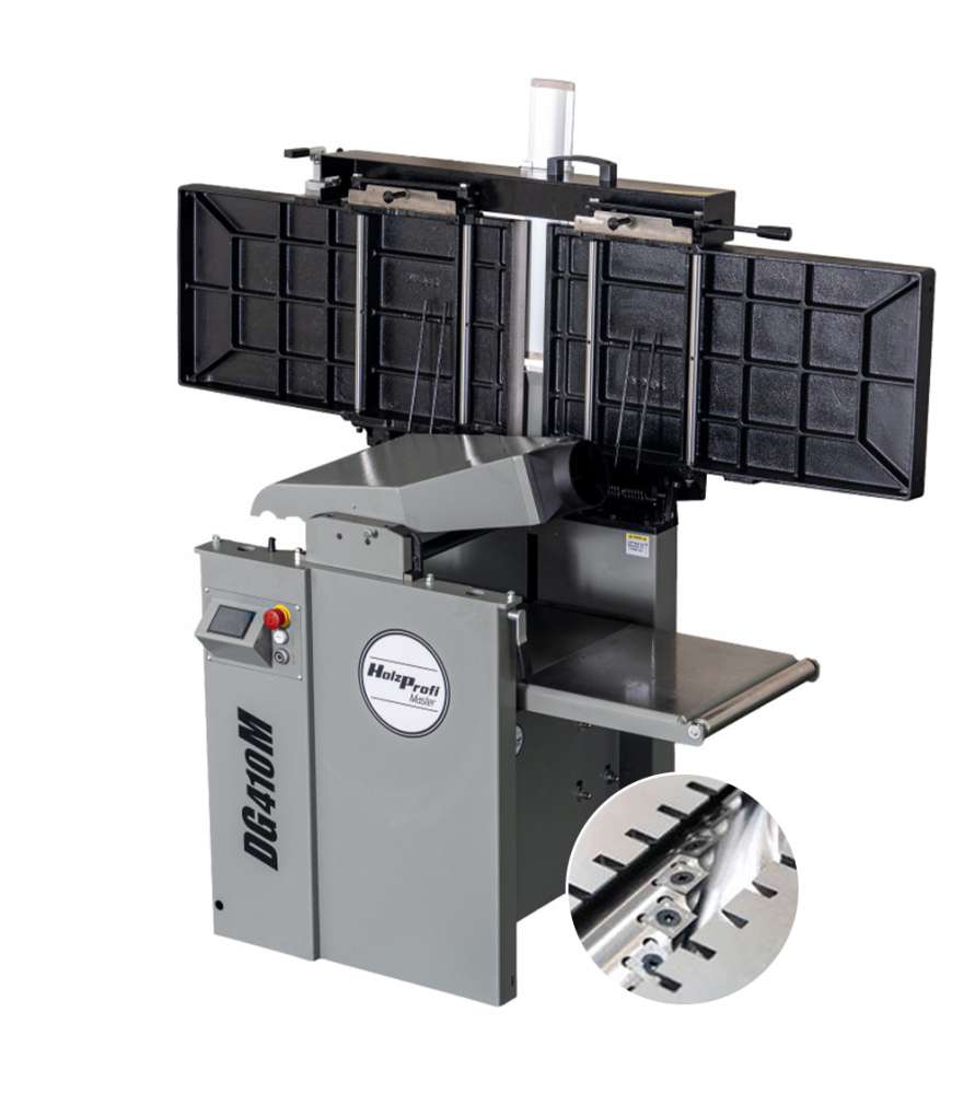 Pialla a filo e spessore Holzprofi Master DG410M 410 mm con albero elicoidale e touchscreen - 230V