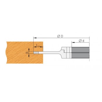 Grooving cutter adjustable 5 to 9.5 mm with TC reversibles blades