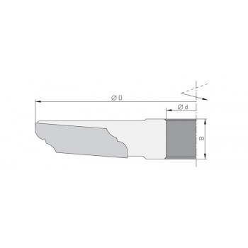 Wendeplatten-Abplattfräser Ø150 mm - Ausführung oben