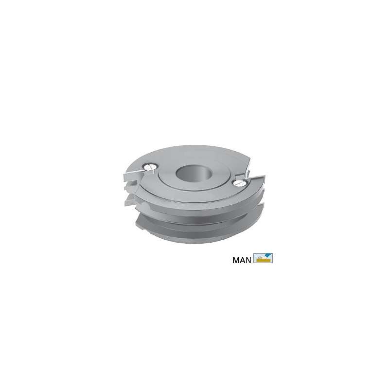 Profil and Counter-profile cutter head with TC interchangeable blades Profil and Counter-profile cutter head with TC interchangeable blades