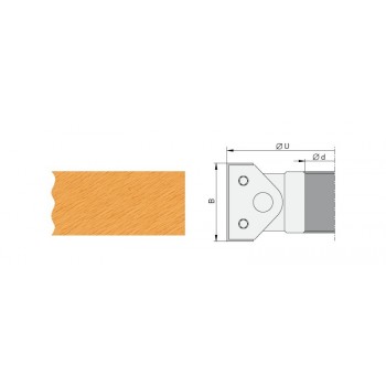 Adjustable chamfer cutter heads with positive stop for spindle moulder shaft 30 mm