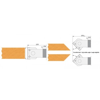 Porte-outils multipente diametre 160 hauteur 50 Système sans fin