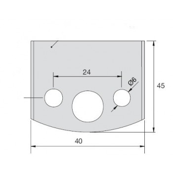 Pair of rough bars for profiling height 40 mm