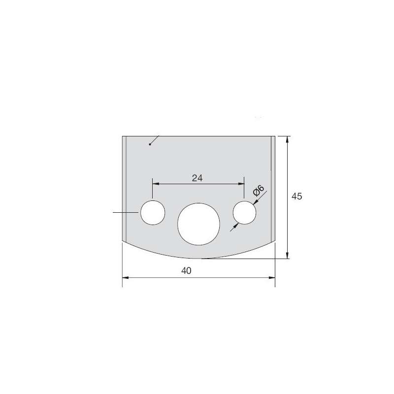 Coppia ferri grezzi per profilatura altezza 40 mm