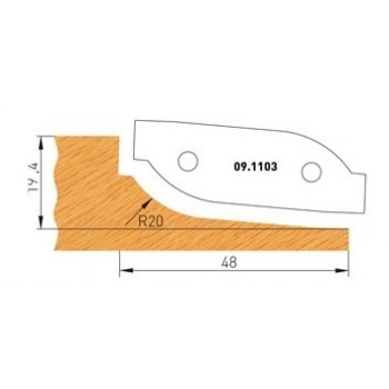 TC panel raising blade Form n° 3 - Version Top