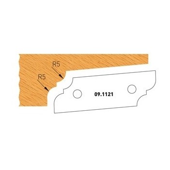 Profilmesser Form 1 für Abplattfräser - Ausführung unten