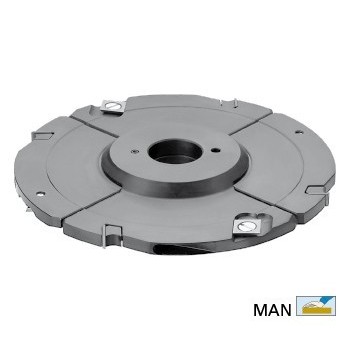 Porte-outils extensible à tenonner et rainurer de 8 à 15 mm Ø 160 mm pour toupie arbre de 50 mm