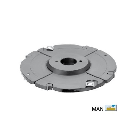 Grooving cutter adjustable 8 to 15 mm with TC reversibles blades