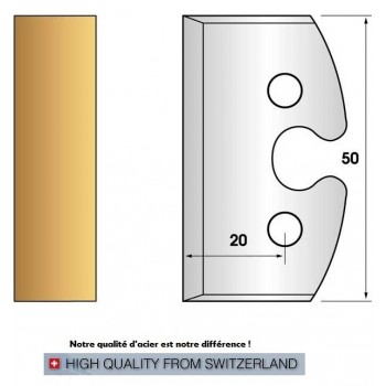 Jeu de 2 fers profiles hauteur  50X5.5 mm n° 200