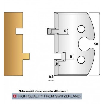 Jeu de 2 fers profiles hauteur  50X5.5 mm n° 201