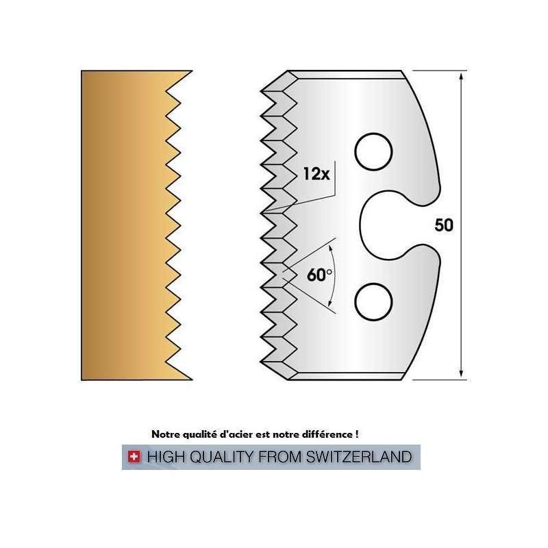 Jeu de 2 fers profiles hauteur  50X5.5 mm n° 203