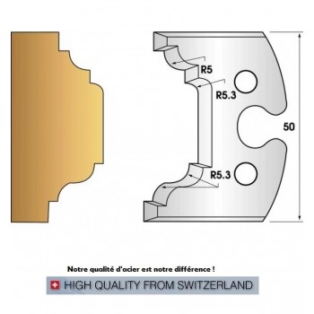 Jeu de 2 fers profiles hauteur  50X5.5 mm n° 204