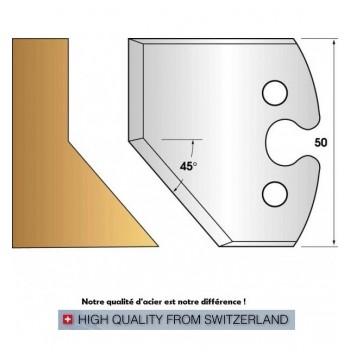 Profile knives or limiters 50 mm n° 205 - chamfer 45°