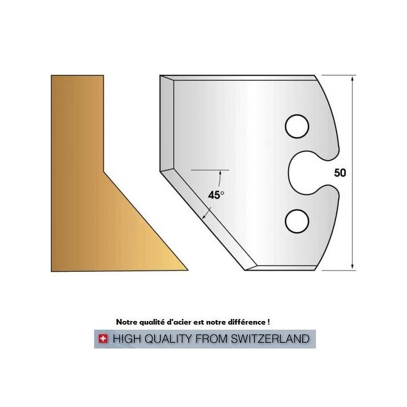 Jeu de 2 fers profiles hauteur  50X5.5 mm n° 205