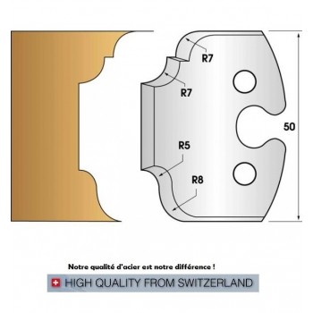 Jeu de 2 fers profiles hauteur  50X5.5 mm n° 207